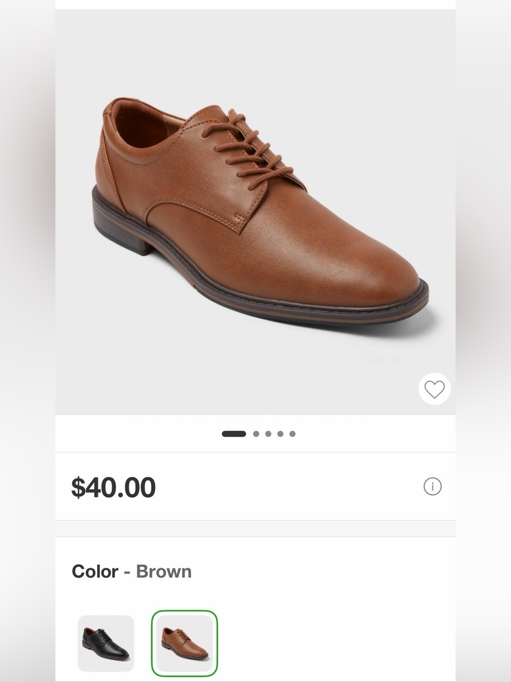 Goodfellow & Co Brown Leather Derby Shoes